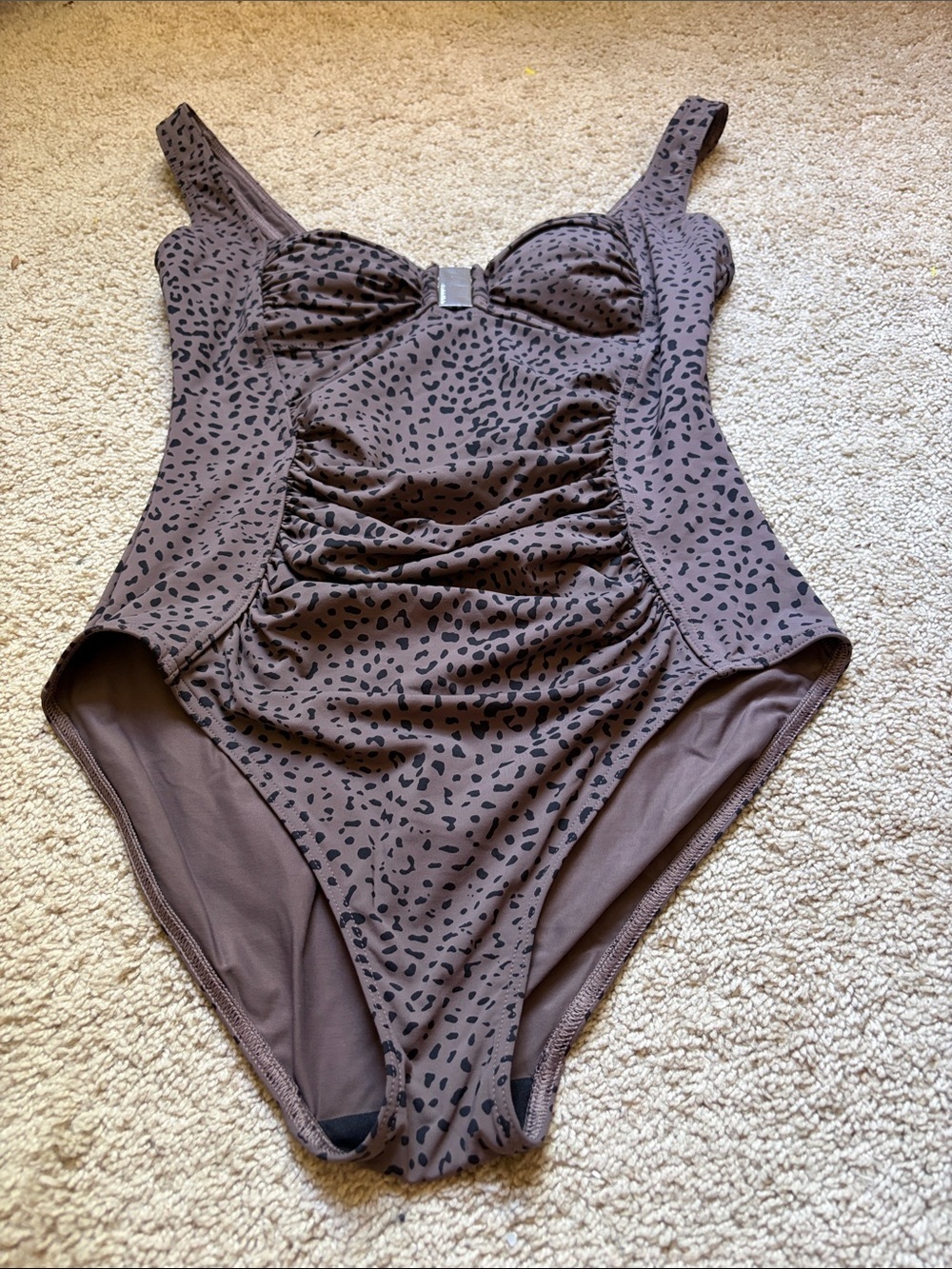 Calvin Klein Leopard Print One Piece Swimsuit Size 8